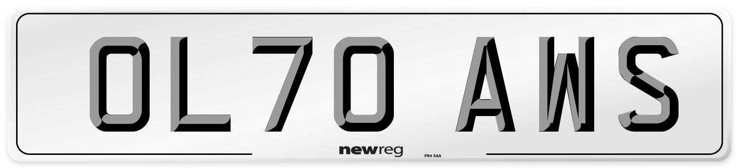 OL70 AWS Number Plate from New Reg